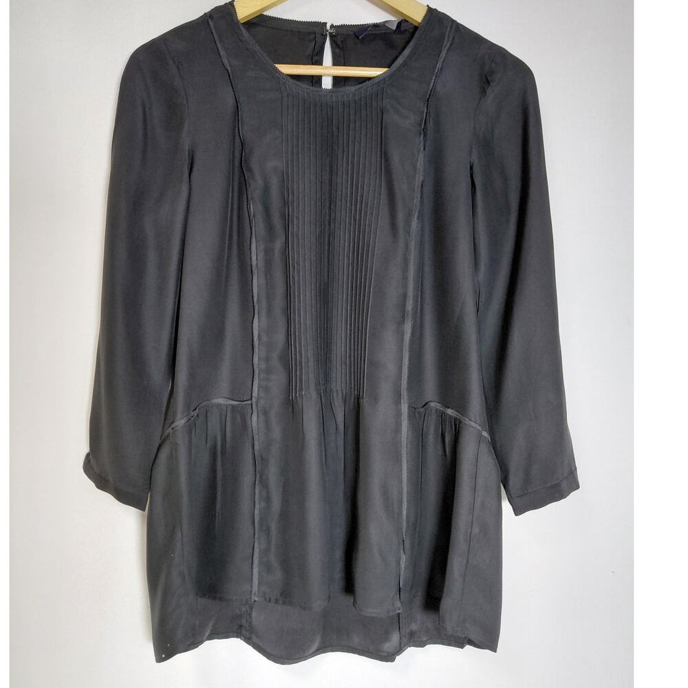 Vintage Madewell 1937 Madewell Blouse Black Solid 3/4 Sleeve Size XS